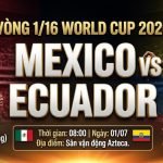 Hình ảnh nhận định bóng đá trận Mexico vs Ecuador vòng 1/16 World Cup 2026 chi tiết từ chuyên gia Gavang TV.
