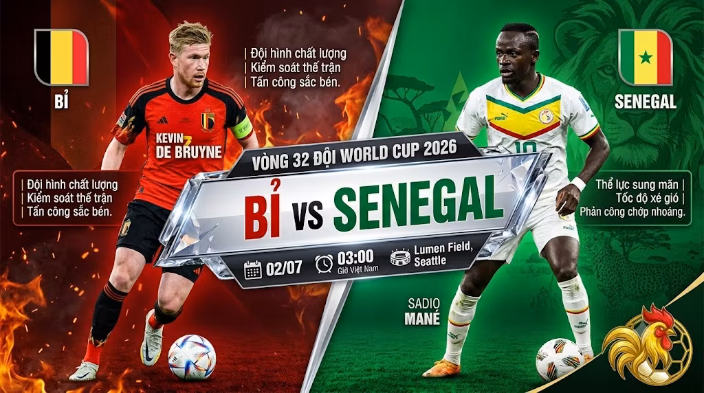 Nhận định Bỉ vs Senegal (3h00 ngày 2/7): Khóa Tốc Độ Châu Phi