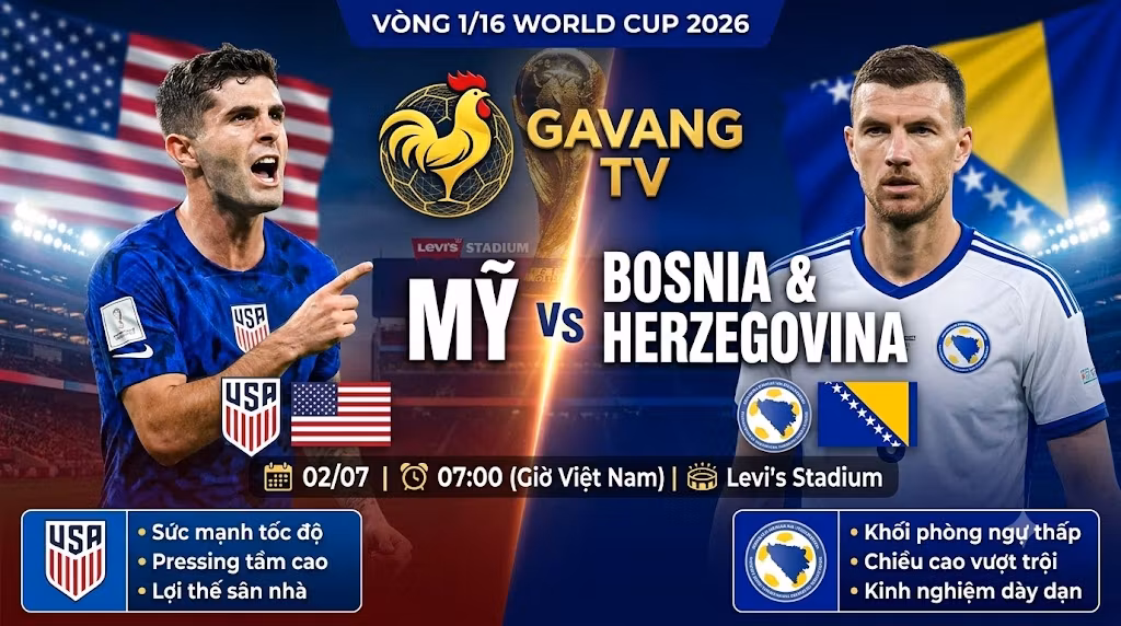 Nhận định Mỹ vs Bosnia (07h00 2/7): Lợi thế sân nhà, áp đảo chiến thuật